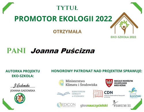 Szkoła w Sękowej laureatem projektu EKO–SZKOŁA!